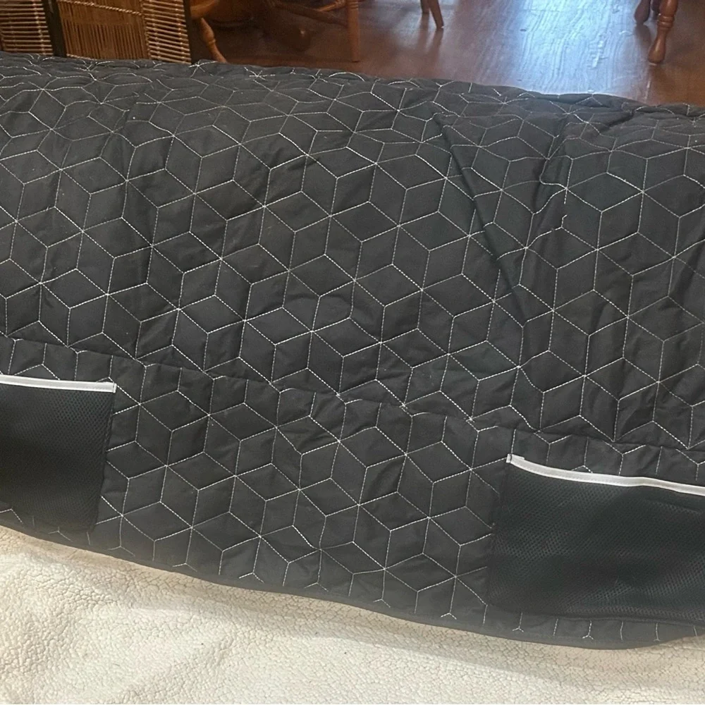 Black Quilted Dog Car Seat Cover